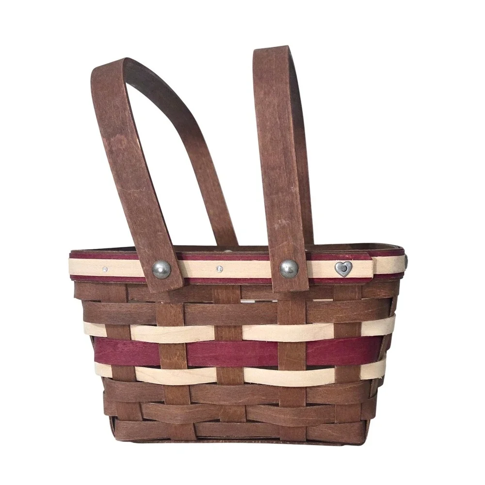 Longaberger 2009 Sweetheart Handwoven Basket‎ Signed Jeff Longaberger Hearts